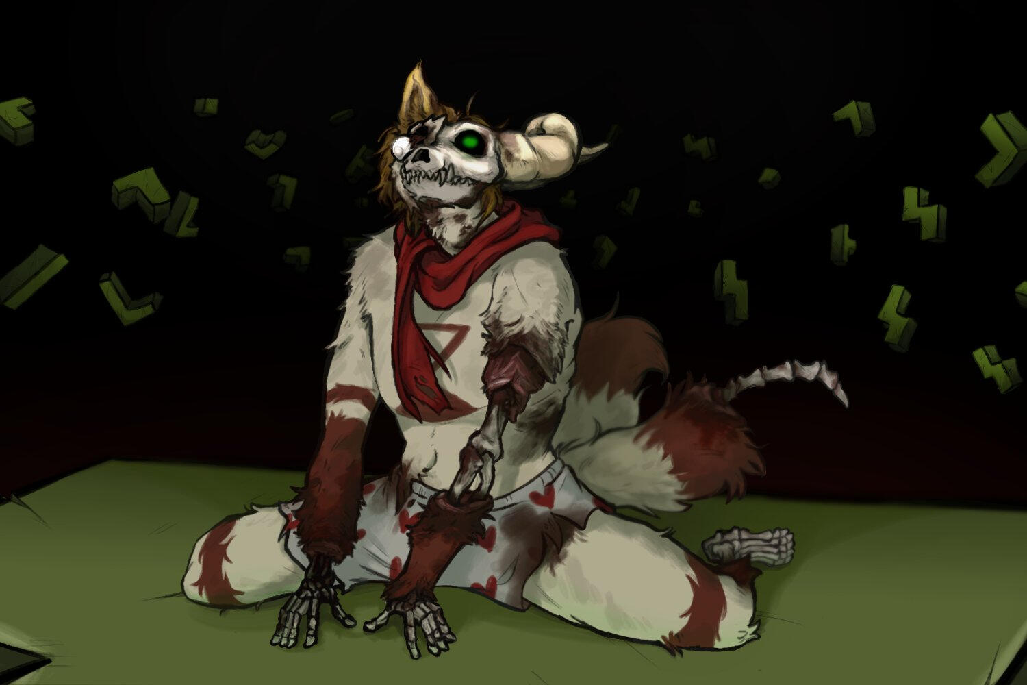 Fullbody rendered + background