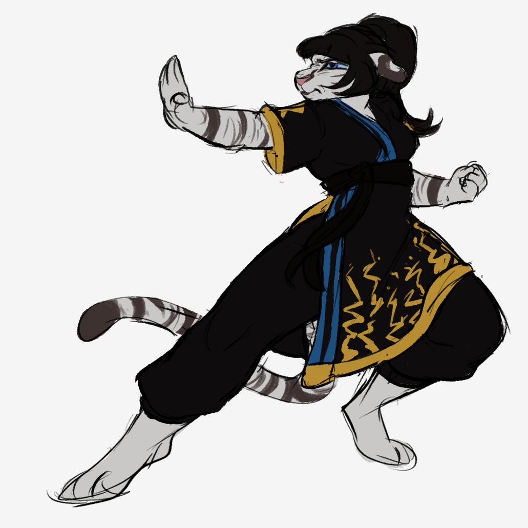 Fullbody colored sketch